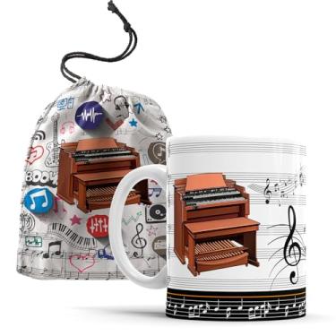 Imagem de Caneca Música Instrumento Orgão com Saquinho