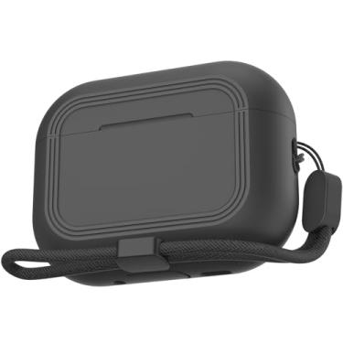 Imagem de TRONWIN Capa para AirPods Pro 3 – Capa de design inteligente simples 2025 para Apple AirPods Pro 3ª geração, capa de silicone Air pods pro 3 para homens/mulheres (preto)