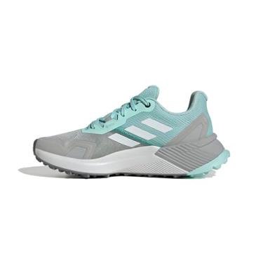 Imagem de adidas Tênis feminino Terrex Soulstride, Semiflash aqua/cinza/cinza, 35