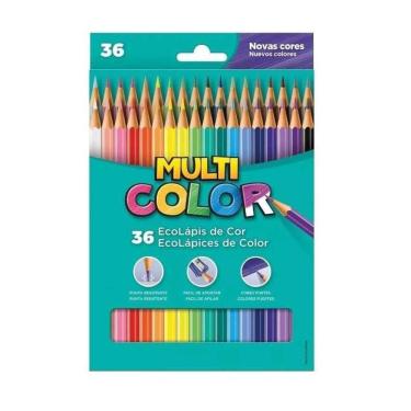 Imagem de Lápis De Cor Multicolor Hexagonal 36 Cores