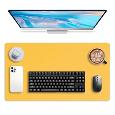 Imagem de Protetor de mesa de couro, tapete de escritório, tapete de mouse grande, borrão de couro PU antiderrapante, almofada de mesa para laptop, impermeável, tapete de teclado de mesa para escritório