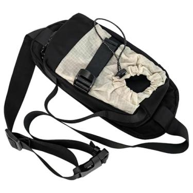Imagem de LUMINFLY Pochete ajustável com suporte para garrafa de água, mochila de nylon para corrida, ciclismo, viagem, bolsa transversal e bolsa de ombro para homens e mulheres