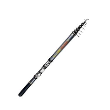 Imagem de Vara de Pesca de Viagem Vara telescópica de pesca carpa, vara viagem curta e rígida fibra carbono para barcos em rochas(3.0m)