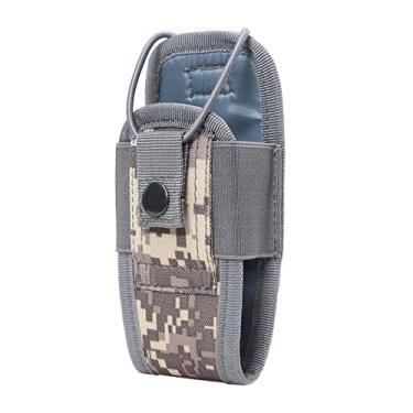 Imagem de Luzhengyang Bolsa de rádio multifuncional, bolsa de nylon para walkie-talkie para acampamento ao ar livre, estojo coldre universal de rádio bidirecional - ACU