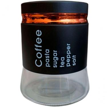 Imagem de Pote Frasco Coffee Vidro Porta Mantimentos Tampa Hermético