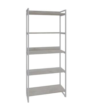 Imagem de Estante Kuadra 80x40x187cm C/05 Prateleiras Snow / Est.branca Snow / Est.branca