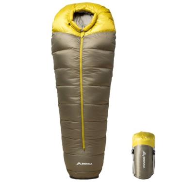 Imagem de BISINNA Saco de dormir Down Mummy para adultos 650FP Saco de dormir para clima frio 4 estações Saco de dormir compacto com saco de compressão para mochilão, acampamento, caminhada ao ar livre