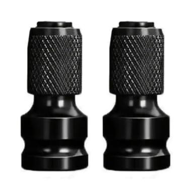 Imagem de 2 peças adaptador de chave elétrica telescópica manga mola conversor de chave de ar cabeça soquete de chave de ar 1/2 a 1/4 broca mandril turner bit