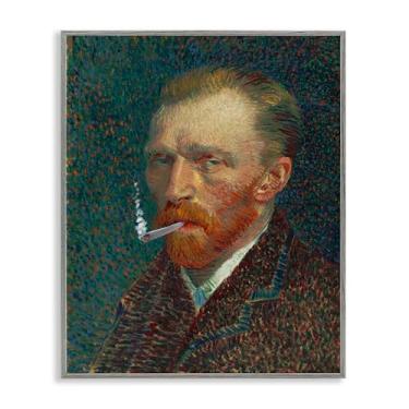 Imagem de Stupell Industries Retrato de Van Gogh com arte giclée emoldurada preta fumê por Masters Redux, 76 x 61 cm