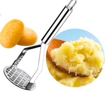 Imagem de Espremedor de Batatas Premium, Amassador Manual de Legumes Multiuso em Aço Inox, Utensílio de Cozinha para Purê