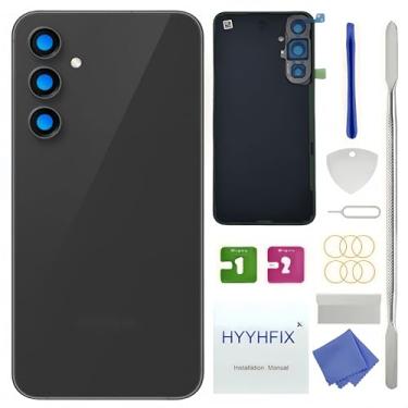 Imagem de HYYHFIX Vidro traseiro de substituição para Galaxy S23 FE para Samsung Galaxy S23 FE 16.3 cm capa traseira à prova d'água e lente da câmera + kit de ferramentas de reparo profissional (grafite)