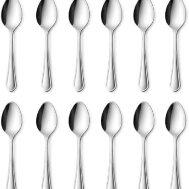 Imagem de Kit 12 Colheres de Sobremesa, Aço Inox, 16,5cm, Acabamento Polido, Resistente à Ferrugem, Inox