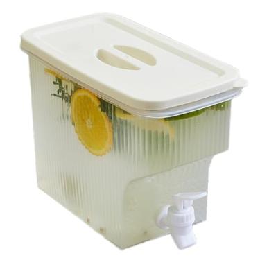 Imagem de Dispensador de bebidas com torneira de 3,5 L, grande capacidade, geladeira, recipiente para bebidas frias, suco, jarro de água, dispensador de bebidas, suporte para cozinha, casa, acampamento, festa
