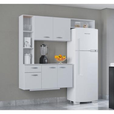 Imagem de Cozinha Compacta Suspensa 5 Portas e 1 Gaveta 163cm Isis A521 Poquema