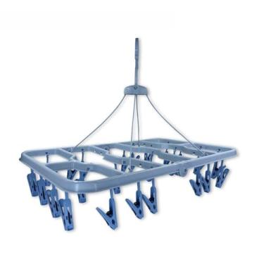 Imagem de Varal Dobrável para Roupas Íntimas com 24 Prendedores, Compacto para Meias e Calcinhas