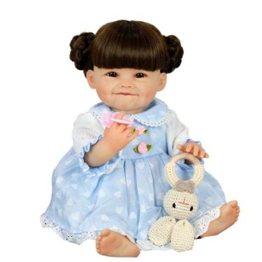 Imagem de Bebê Reborn Menina Toda Em Vinil De Silicone Realista Artesanal