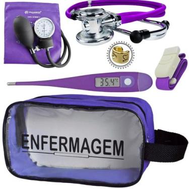 Imagem de Kit Aparelho Pressão Estetoscópio Transparente Enfermagem Incoterm, Vi
