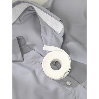 Imagem de Fita adesiva adesiva descartável sem costura para camisas sociais, viagens, escritório, eventos formais, casamentos, entrevistas, sessões de fotos, branco