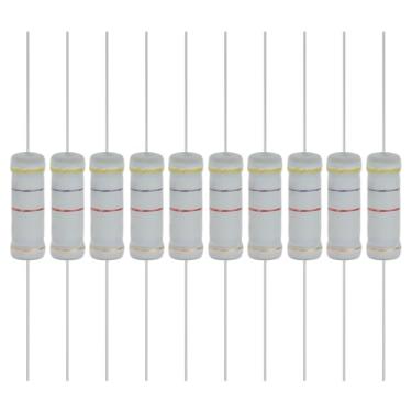 Imagem de YOKIVE 10 unidades de resistores de filme de óxido metálico de 4,7 K Ohm 5 watts, 5% de chumbo axial de resistor de tolerância | À prova de chamas para circuitos eletrônicos DIY, projetos de áudio e
