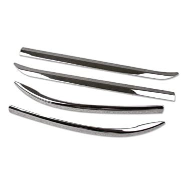 Imagem de Beautost Adequado para Toyota Highlander 2020 2021 2022 capa de proteção de canto de para-choque dianteiro + traseiro de aço inoxidável