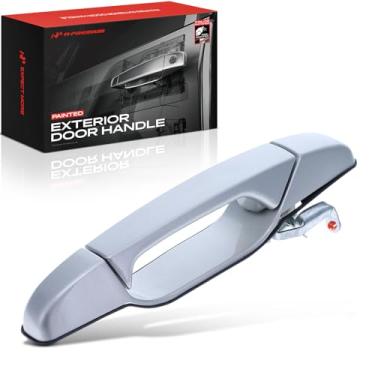Imagem de A-Premium Maçaneta de porta externa pintada para passageiro dianteiro compatível com Chevrolet Silverado 1500, Tahoe, Avalanche, Suburban e GMC Sierra 3500 HD, Yukon XL 2500 e Cadillac ESV, Silver