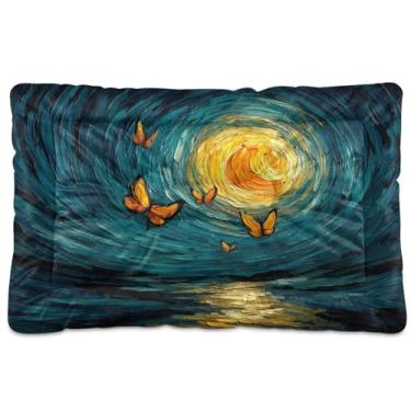 Imagem de CEBUGI Cama para cães de 61 x 45 cm, lavável, respirável, tapete para animais de estimação com fundo antiderrapante, almofada de borboleta para cães pequenos e médios