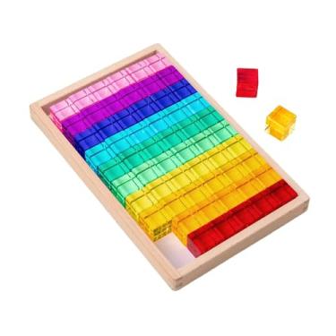 Imagem de TTETTZ Conjunto de Cubos Acrílicos em Formato de Cubo - Brinquedo de Empilhar Transparente e Liso para Resolver Problemas - Ideal para Meninos, Crianças e, 60 Peças