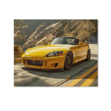 Imagem de HouLaiZhe Speed ​​s2000 Jdm Carro Esportes Carro Cartazes Tela Estética Sala Decoração de Parede Impressões Galeria Sala Decoração de Parede para Quarto Sala de Estar Escritório 08 x 10 polegadas (20