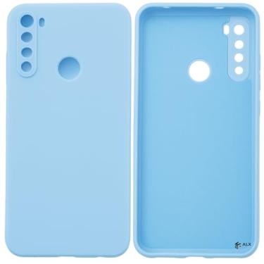 Imagem de Capa Capinha Compatível Redmi Note 8 Silicone Aveludado Premium (AZUL BEBE)