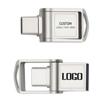 Imagem de Flash Drive OTG personalizado com opção de embalagem, pacote com 50 logotipo personalizado tipo C duplo e unidade USB para promoções de negócios, presentes corporativos, eventos, brindes de marca em