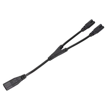 Imagem de Estink Cabo Divisor Y de Energia IEC320 C8 para Duplo IEC320 C7 1 Entrada 2 Saídas Adaptador AC para Luminárias de Mesa, Alto-falantes, Monitores 0. PVC Retardante de Chama