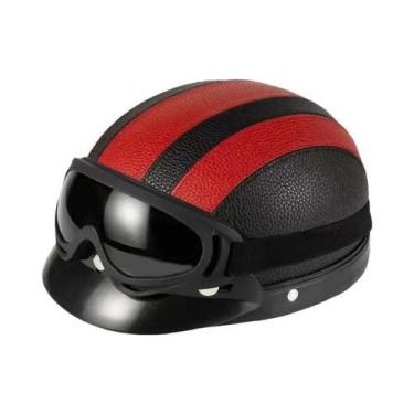 Imagem de Capacete Vintage Unissex De Couro Leve E Quente Para Inverno, Capacete