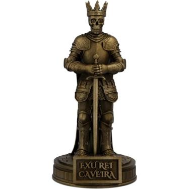 Imagem de Estátua Exu Rei Caveira Umbanda Candomblé (Cor Ouro Velho)