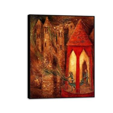 Imagem de Remedios Varo Paintings The task Remedios Varo Pôster de parede Surrealismo Arte em tela para sala de estar escritório decoração de parede presente pronto para pendurar 65 x 50 cm (66.0x48.3 cm