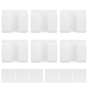 Imagem de Phefop Suporte de Telefone para Montagem na Parede, Adesivo Adesivo de 9,4 Cm Rack de Carregamento Suporte Universal para Telefone Móvel para Quarto, Banheiro, Escritório, Casa, Sala (WHITE)