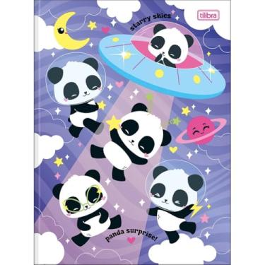Imagem de Caderno Lovely Friends Pandas Universitário Brochura TILIBRA - 80 Folhas (Starry Skies)