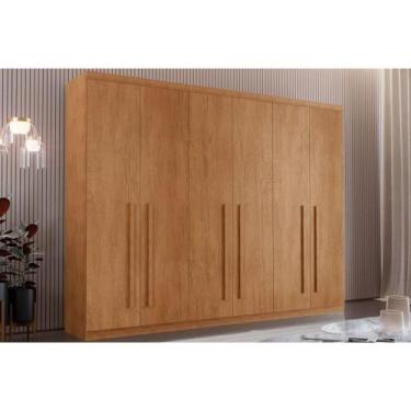 Imagem de Guarda Roupa Casal 6 Portas e 4 Gavetas Bahia Naturale - Rufato