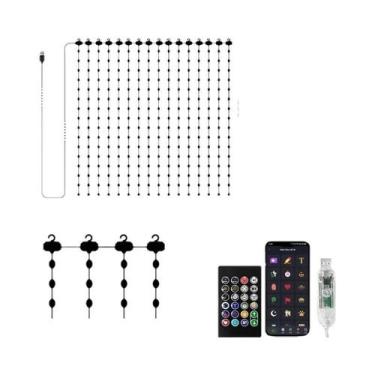 Imagem de Luzes De Cortina LED Inteligentes RGB À Prova d'Água Com Controle Por 