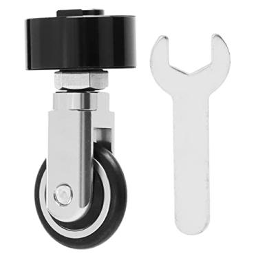 Imagem de RiToEasysports Roda Dobrável do Rodízio da Bicicleta, Liga de Alumínio Leve Antiderrapante Impermeável Dobrada Acima Dos Rodízios do Transporte da Bicicleta Acessórios (Prata)