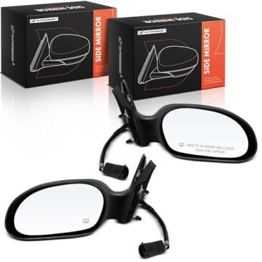 Imagem de A-Premium Par (2) espelhos retrovisores elétricos do lado do motorista e do passageiro - compatível com Ford Taurus 2000-2007 e Mercury Sable 2000-2005 - Retrovisor externo preto, aquecido, não