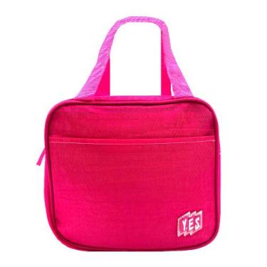 Imagem de Lancheira Bolsa Térmica com Alça Yes Escolar Infantil, Rosa