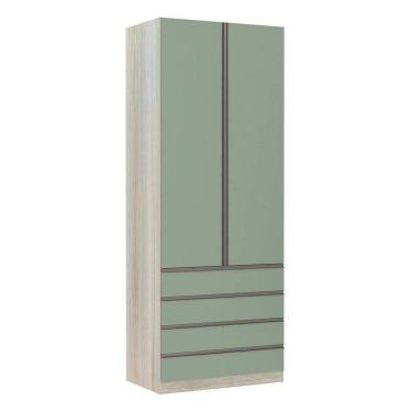 Imagem de Guarda Roupa 2 Portas 4 Gavetas 90Cm Prime Plus Luciane Móveis