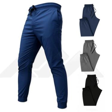 Imagem de Calça Esportiva Elastano Dry Fit - RM Fabricacao, GG, Marinho