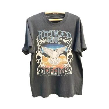 Imagem de Camiseta Vintage Da Banda De Rock Fleetwood Mac, Casual De Verão, Esti