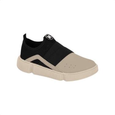 Imagem de Tênis Slip On Infantil Molekinho Casual Preto, Preto, Areia, 32