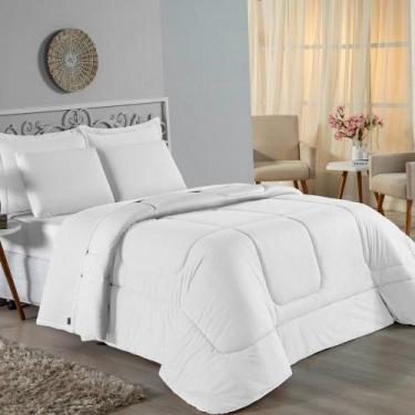 Imagem de Kit Edredom Dupla Face + Jogo de Lençol Queen Nobre 7 peças Malha 100%