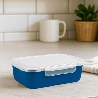 Imagem de Kit Marmita Fitness 5 Potes Plastico 500ML com Trava Para Dietas Almoç