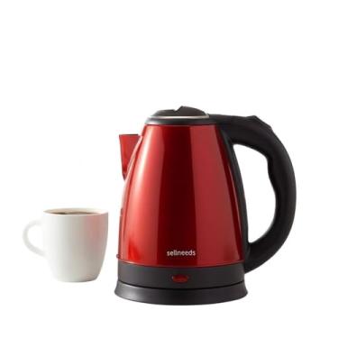 Imagem de Chaleira Elétrica Jarra 1.8L Café Chá Inox 110v Vermelha