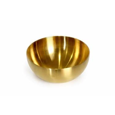 Imagem de Bowl Vaso Inox Dourado - 20cm - Lilian - Lilian Design