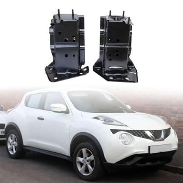 Imagem de GXARTS 2 peças de suporte de para-choque dianteiro esquerdo e direito preto 751141KM0A compatível com Nissan Juke 2011-2017